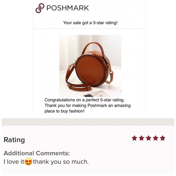 Small Round Luxury Leather Crossbody Bag - Picture 8 of 8